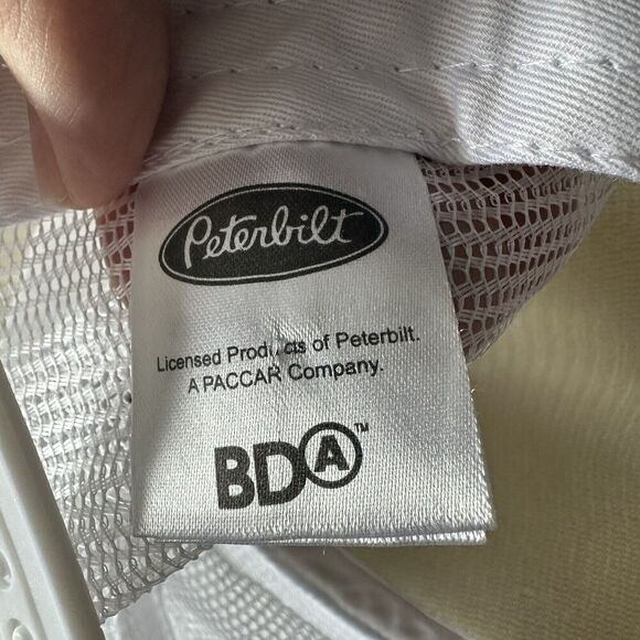 Peterbilt Hat Cap Snapback Trucker Light Blue White Mesh Semi Trucks Adult Mens - Picture 4 of 6